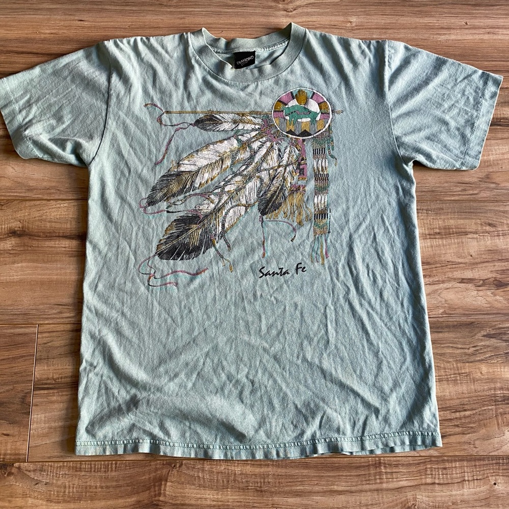 Vintage 80’s Aztec feather t-shirt large